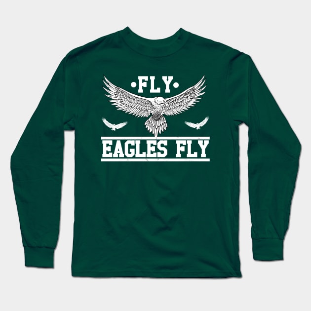 Fly Eagles Fly T-Shirt Long Sleeve T-Shirt by JJDezigns